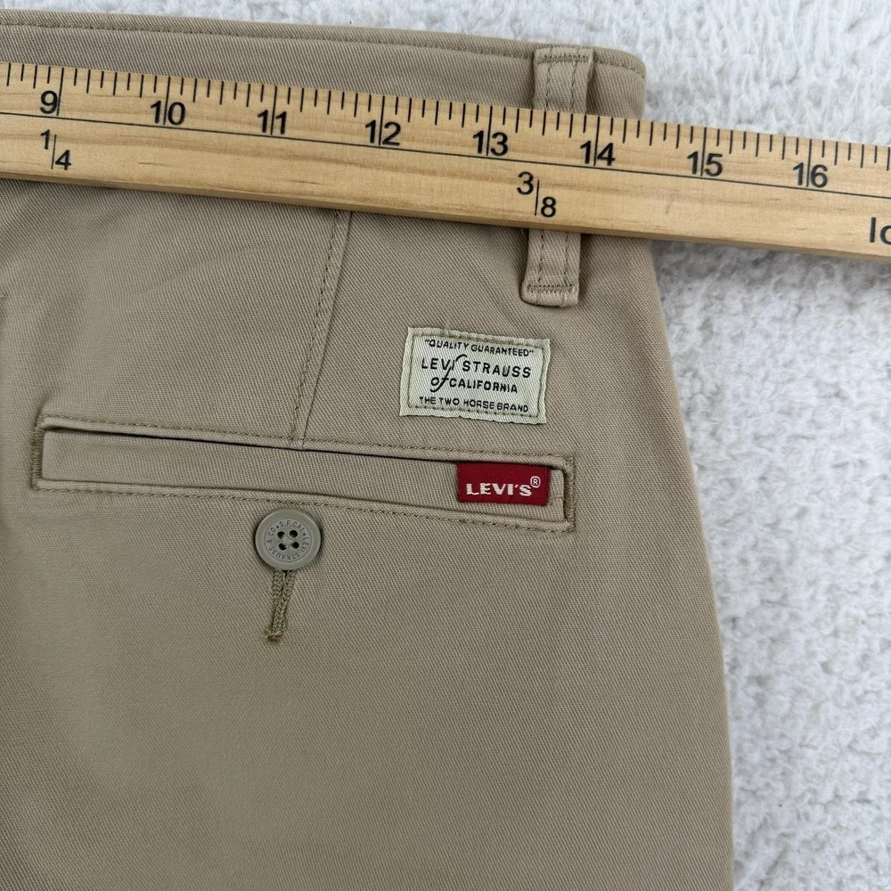 Levis XX Chino Pants Mens 28x30 (28x28) Beige Slim Taper Stretch Canvas Casual
